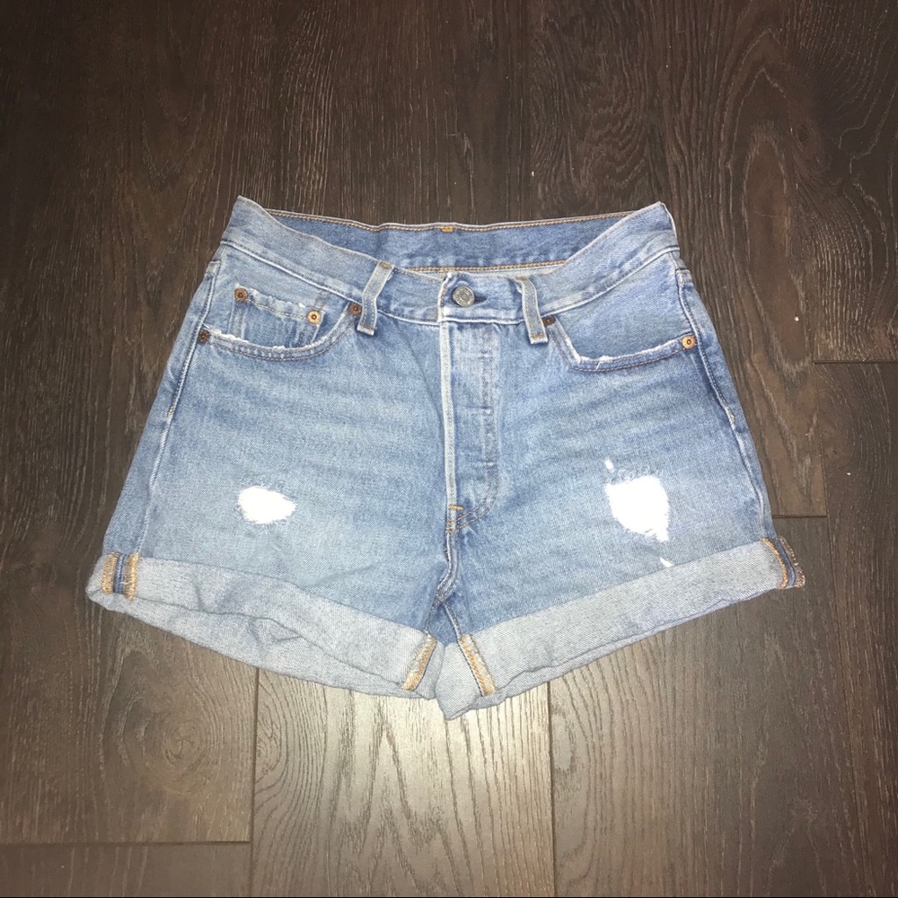 High Rise Levi Jean Shorts